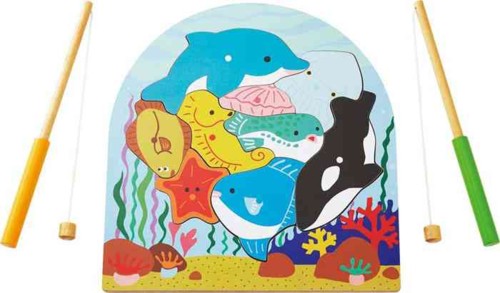 木製2層パズル 魚釣りゲーム