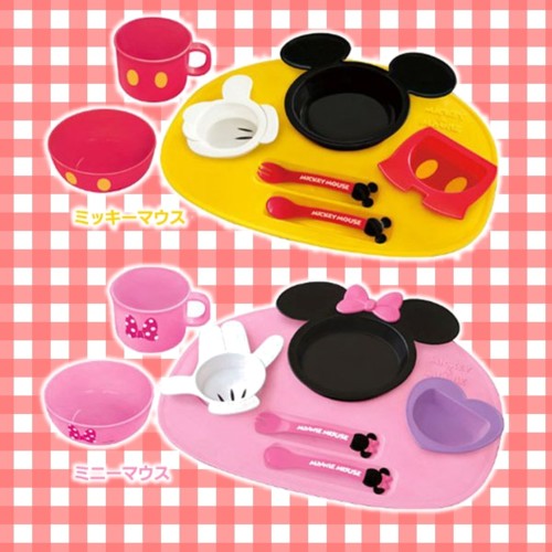 ミッキーマウス・ミニーマウス ベビー食器セット