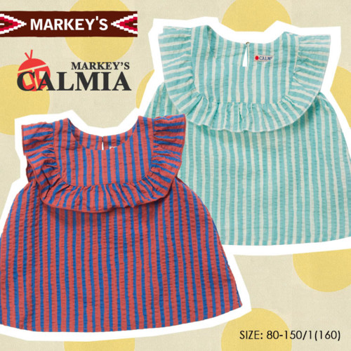 ノースリーブフリルチュニック【CALMIA】【マーキーズ】【80cm/90cm/95cm/100cm/110cm/120cm】