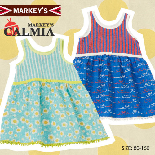ウエスト切替ワンピース【CALMIA】【マーキーズ】【80cm/90cm/95cm/100cm/110cm/120cm】