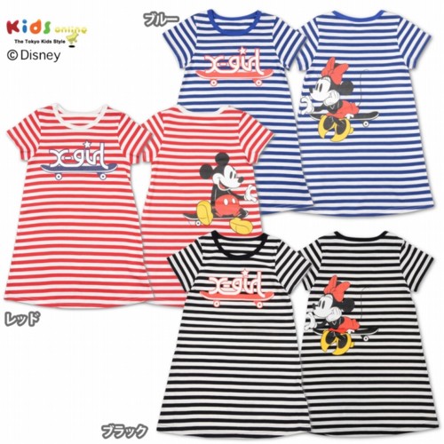 X-girl Stages エックスガール ステージス MICKEY/ショートスリーブ ドレス