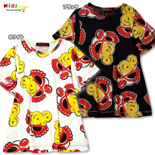 Hystericmini ヒステリックミニ ROLLING MINI BIG FACE総柄チュニック丈BIG Tシャツ