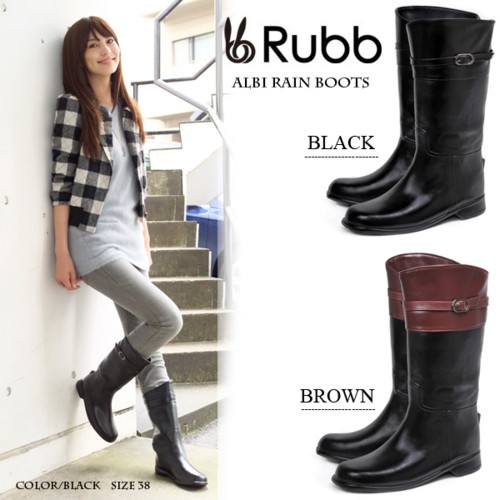 レインブーツ レディース ラバーブーツ ジョッキー タイプ ラブ アルビ Rubb ALBI