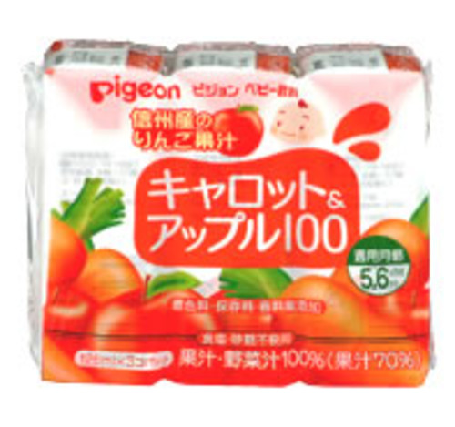 ピジョン ベビー飲料 キャロット&アップル100