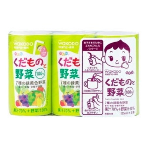 和光堂 元気っち! くだものと野菜 125ml×3本入