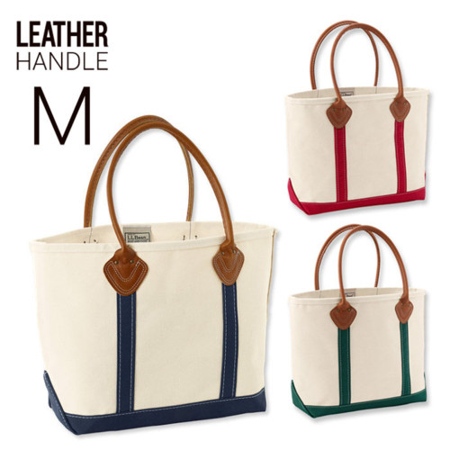 LL Bean boat Leather Handle Boat and Tote(Irregular) regular handle