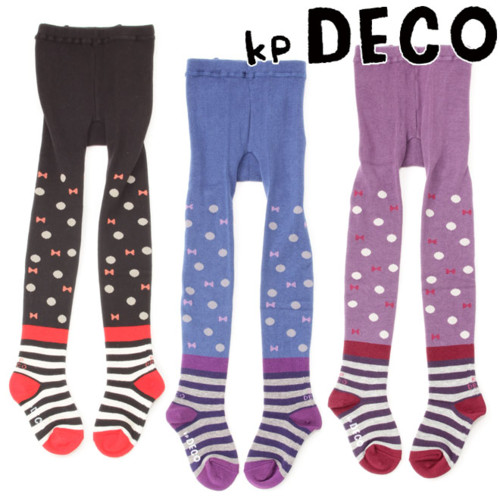 95cm/105cm/120cm/135cm【女の子】KP DECO(ケーピーデコ)リボンドットのタイツ