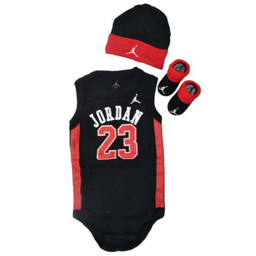 NIKE(ナイキ) IBSP524 ジョーダン 3PIECE INFANT SET ロンパース キャップ シューズ 3点セット