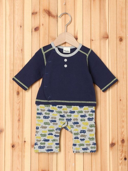 ebaby 総柄デザインロンパース イーベビー