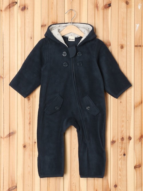 ebaby フード付きピーコート風ロンパース イーベビー