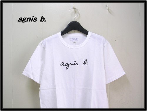 白 White 【agnes b. HOMME アニエスベー オム ロゴ Tシャツ】