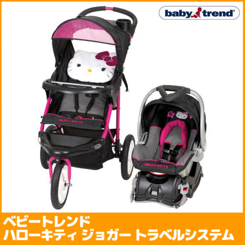 ハローキティー3輪ベビーカー&チャイルドシート