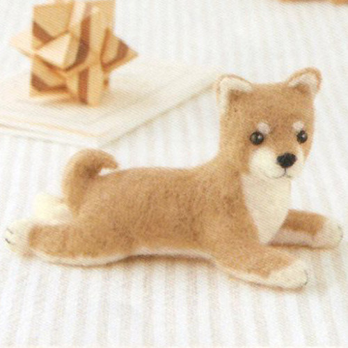 フェルト羊毛キット 柴犬(ふせポーズ)