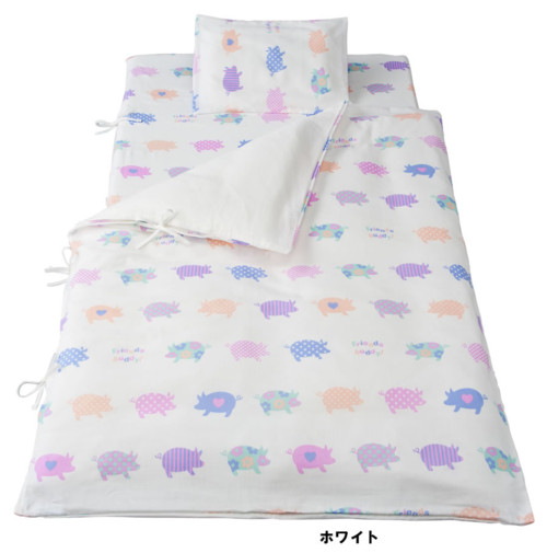 Wガーゼ携帯用お昼寝布団7点セット フレンズバディ 【日本製】