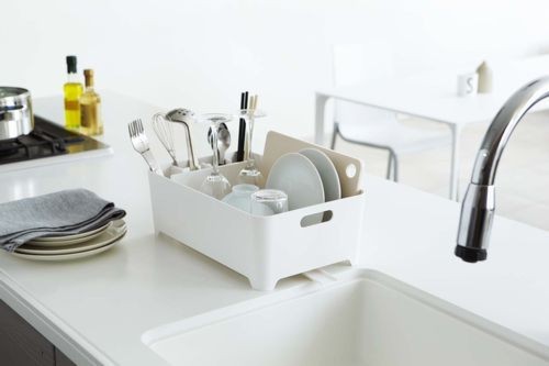 山崎実業 水切りバスケット アクア