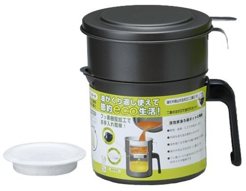 高木金属 フッ素コート 活性炭油ろ過ポット 0.9L