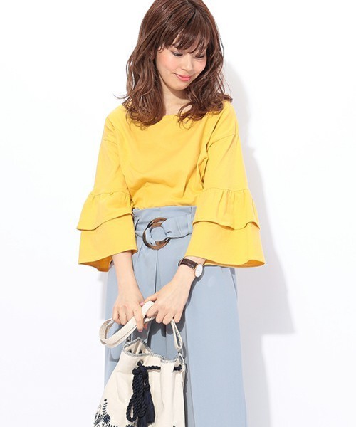 ダブルフリルTシャツ