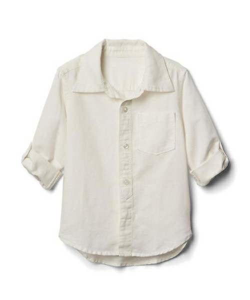 Gap リネンブレンド コンバーチブルシャツ