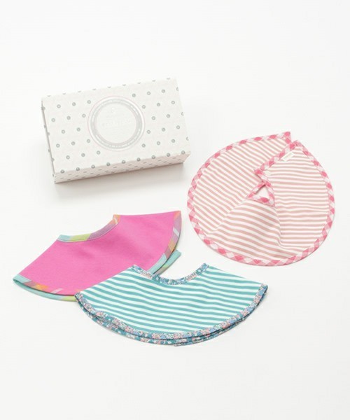 【MARLMARL/マールマール】macaron & marche 3bibs gift set/ギフトボックス入りスタイ3枚セット(メッセージカード付き)
