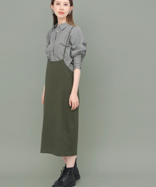 【WEB限定】 バッククロスハイウエストスカート
