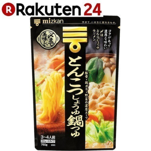 ミツカン シメまで美味しい とんこつしょうゆ鍋つゆストレート 750g
