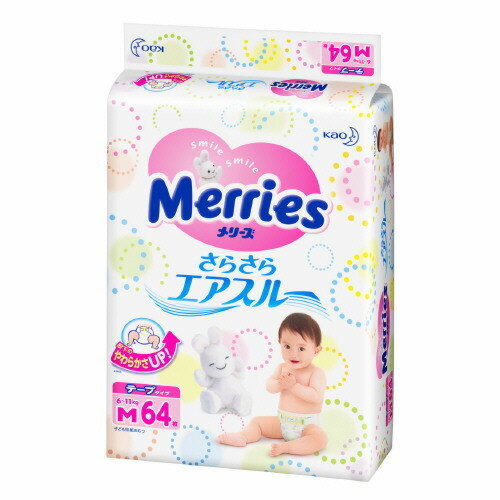 メリーズさらさらエアスルー テープ(Mサイズ*64枚入)